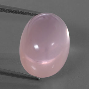 Cuarzo rosa rosa natural de 15,16 ct, transparente, transparente / translúcido