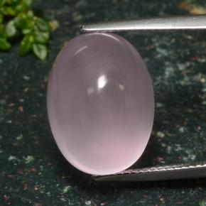 Cuarzo rosa rosa natural de 16,47 ct, corte óvalo, translúcido