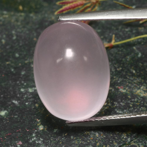 Cuarzo rosa rosa natural de 15,87 ct, corte óvalo, translúcido