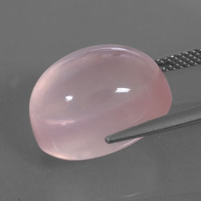 Cuarzo rosa rosa natural de 15,90 ct, transparente, transparente / translúcido