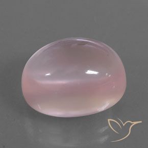 Cuarzo rosa Rosado claro natural de 15.32 ct, Ovalada, Transparente / Translúcido