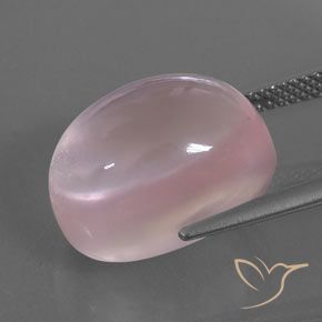 Cuarzo rosa Rosado claro natural de 15.32 ct, Ovalada, Transparente / Translúcido