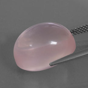 Cuarzo rosa rosa natural de 14,96 ct, transparente, transparente / translúcido