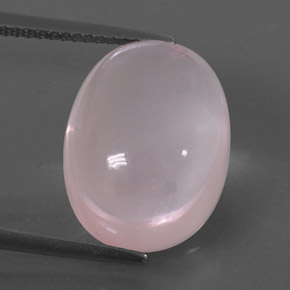 Cuarzo rosa rosa natural de 12,90 ct, transparente, transparente / translúcido