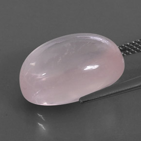 Cuarzo rosa rosa natural de 12,90 ct, transparente, transparente / translúcido