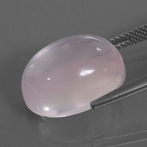Cuarzo rosa rosa natural de 12,86 ct, corte óvalo, transparente