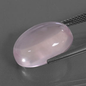 Cuarzo rosa rosa natural de 9,98 ct, corte óvalo, transparente