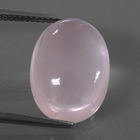 Cuarzo rosa rosa natural de 12,72 ct, corte óvalo, transparente