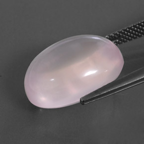 Cuarzo rosa rosa natural de 10,39 ct, corte óvalo, transparente
