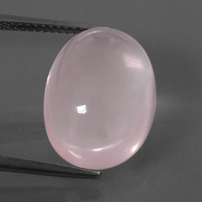 Cuarzo rosa rosa natural de 12,63 ct, corte óvalo, transparente