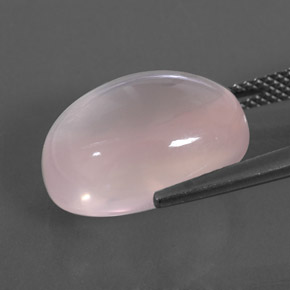 Cuarzo rosa rosa natural de 12,63 ct, corte óvalo, transparente