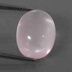 Cuarzo rosa rosa natural de 12,42 ct, transparente, transparente / translúcido