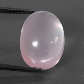 Cuarzo rosa rosa natural de 12,85 ct, transparente, transparente / translúcido