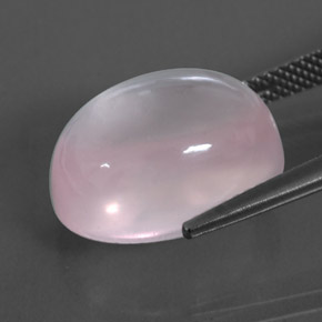 Cuarzo rosa rosa natural de 12,85 ct, transparente, transparente / translúcido
