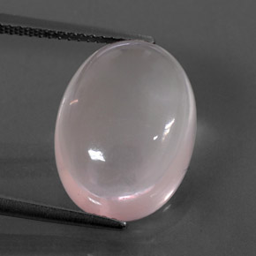 Cuarzo rosa rosa natural de 11,47 ct, corte óvalo, transparente