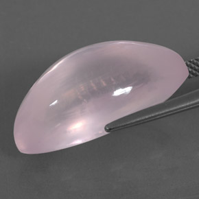 Cuarzo rosa rosa natural de 17,37 ct, transparente, transparente / translúcido