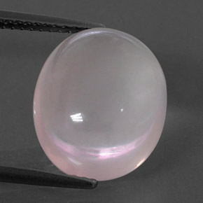 Cuarzo rosa rosa natural de 8,63 ct, corte óvalo, transparente