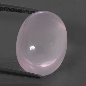 Cuarzo rosa rosa natural de 11,87 ct, corte óvalo, transparente