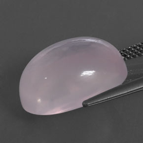 Cuarzo rosa rosa natural de 11,87 ct, corte óvalo, transparente