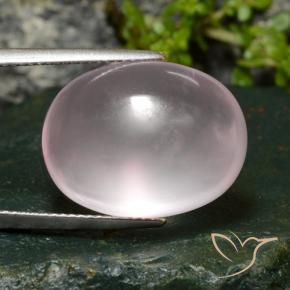 Cuarzo rosa Rosado rosa muy claro natural de 22.88 ct, Ovalada, Transparente