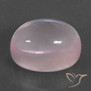 Cuarzo rosa Rosado claro natural de 21.17 ct, Ovalada, Transparente