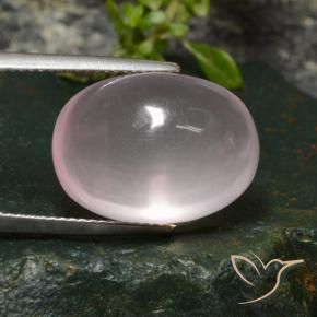 Cuarzo rosa Rosa rosado natural de 20.08 ct, Ovalada, Transparente