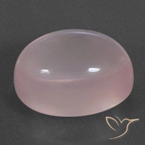 Cuarzo rosa Rosa rosado natural de 19.84 ct, Ovalada, Transparente / Translúcido