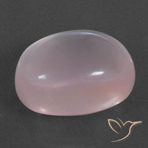 Cuarzo rosa Rosado claro natural de 18.41 ct, Ovalada, Transparente