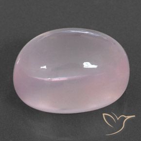 Cuarzo rosa Rosado Bubblegum natural de 19.62 ct, Ovalada, Transparente