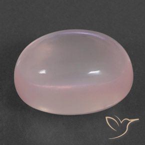 Cuarzo rosa Rosado claro natural de 18.97 ct, Ovalada, Transparente / Translúcido