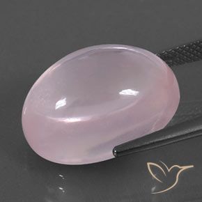 Cuarzo rosa Light Pink  natural de 19.02 ct, Ovalada, Transparente