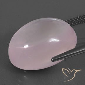 Cuarzo rosa Light Pink  natural de 24.14 ct, Ovalada, Transparente