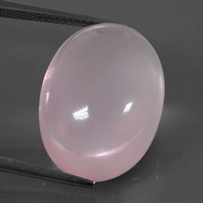 Cuarzo rosa rosa natural de 24,48 ct, corte óvalo, transparente