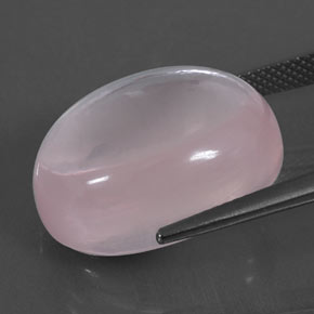 Cuarzo rosa rosa natural de 24,48 ct, corte óvalo, transparente