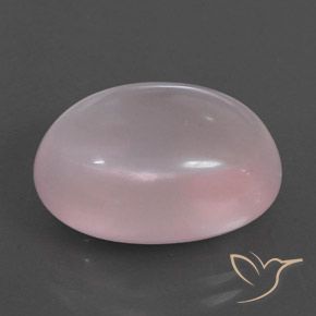 Cuarzo rosa Rosado claro natural de 15.59 ct, Ovalada, Transparente