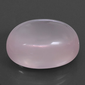 Cuarzo Rosa Light Pink  natural de 23.63 ct, Corte Óvalo, Transparente