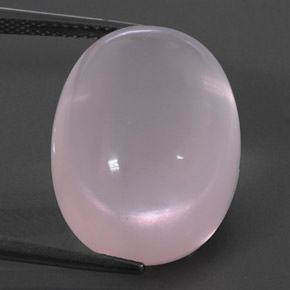 Cuarzo Rosa Light Pink  natural de 23.63 ct, Corte Óvalo, Transparente
