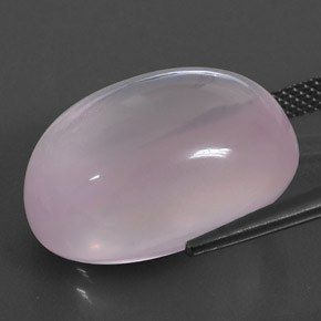Cuarzo Rosa Light Pink  natural de 23.63 ct, Corte Óvalo, Transparente