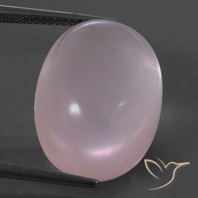 24.88ct Natural Light Pink  Cuarzo rosa, Ovalada, Transparente
