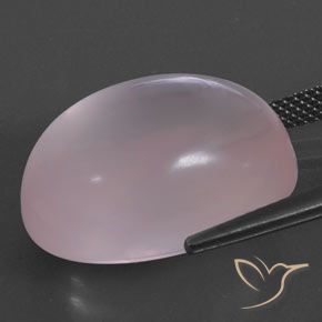 Cuarzo rosa Light Pink  natural de 24.88 ct, Ovalada, Transparente