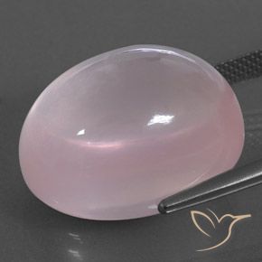Cuarzo rosa Rosa rosado natural de 28.99 ct, Ovalada, Transparente