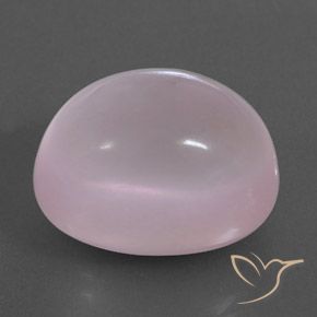Cuarzo rosa Rosado Bubblegum natural de 22.11 ct, Ovalada, Transparente / Translúcido