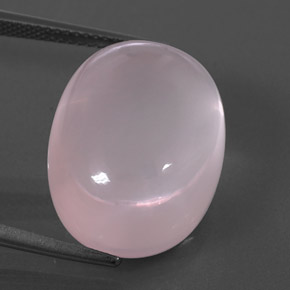 Cuarzo rosa rosa natural de 25,16 ct, corte óvalo, transparente