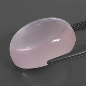 Cuarzo rosa rosa natural de 25,16 ct, corte óvalo, transparente