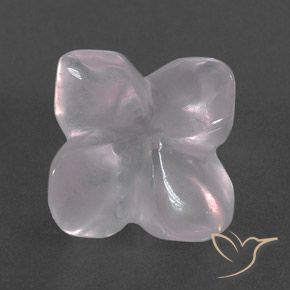 9.66ct Natural Rosado muy claro Cuarzo rosa, Corte Flor, Transparente / Translúcido
