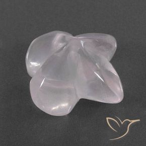 Cuarzo rosa Rosado muy claro natural de 9.66 ct, Corte Flor, Transparente / Translúcido