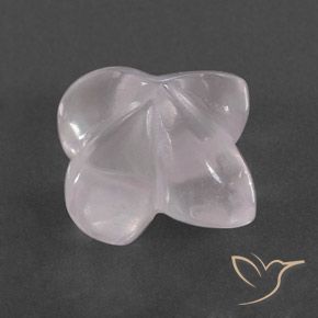Cuarzo rosa Rosado rosa muy claro natural de 8.83 ct, Corte Flor, Transparente / Translúcido