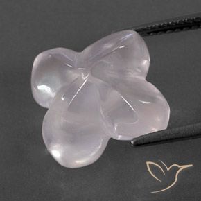 Cuarzo rosa Rosado rosa muy claro natural de 8.83 ct, Corte Flor, Transparente / Translúcido