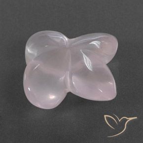 Cuarzo rosa Rosado rosa muy claro natural de 7.62 ct, Corte Flor, Transparente / Translúcido