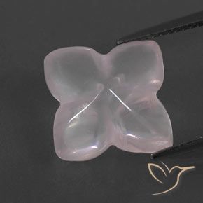 8.04ct Natural Rosado muy claro Cuarzo rosa, Corte Flor, Transparente / Translúcido